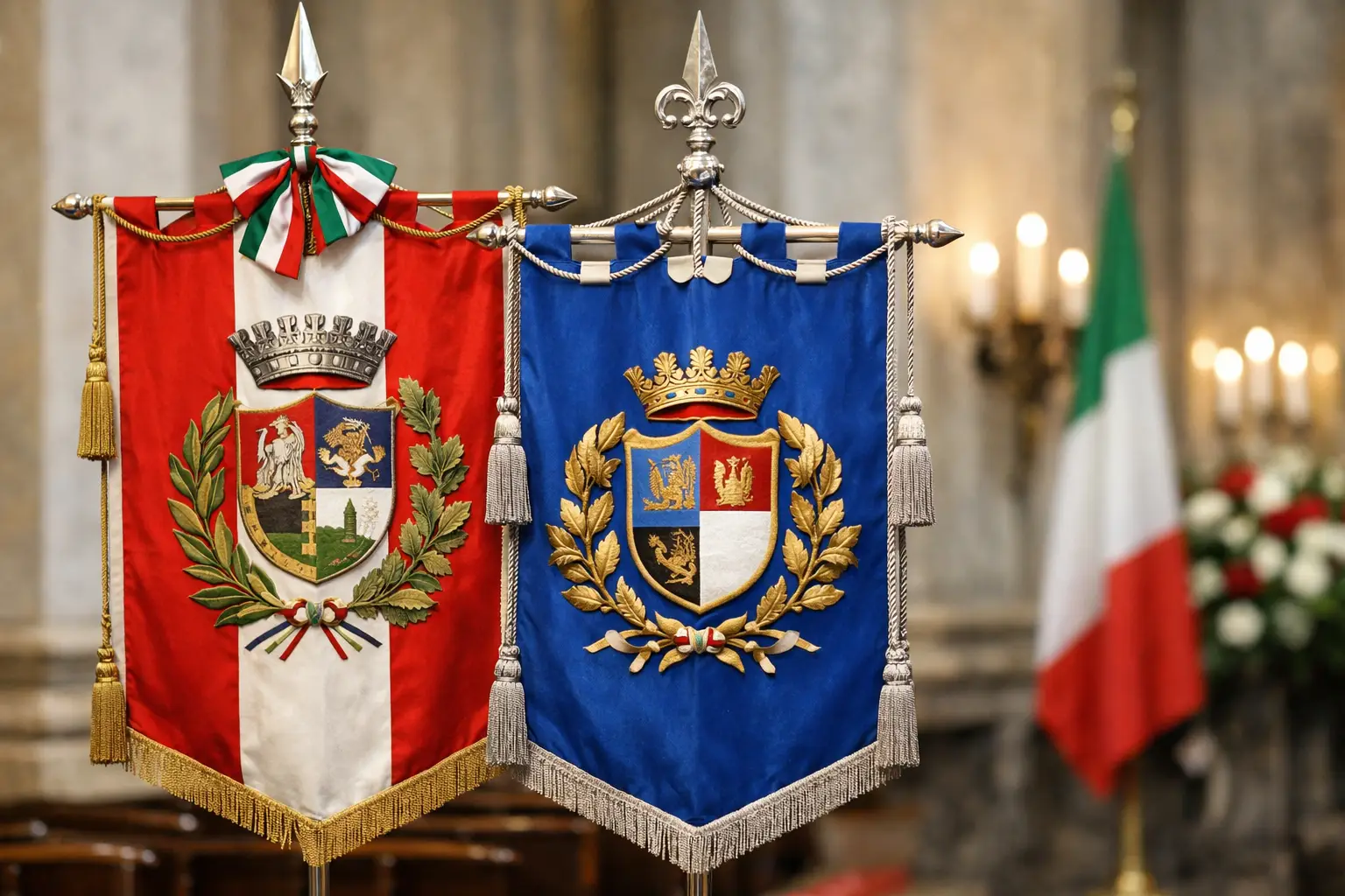 Gonfaloni comunali personalizzati per cerimonie