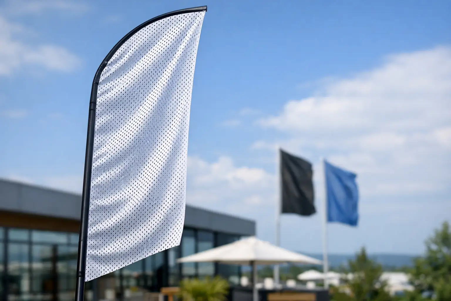 Tessuto poliestere Windflag traforato per esterni