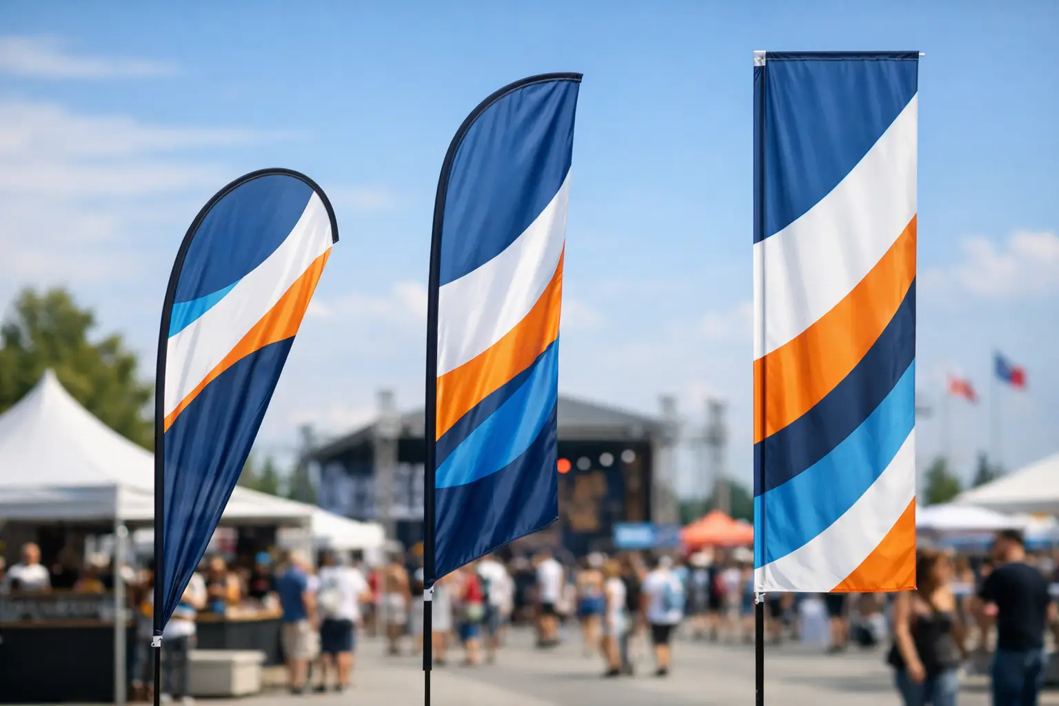Bandiere per manifestazioni visibili e resistenti