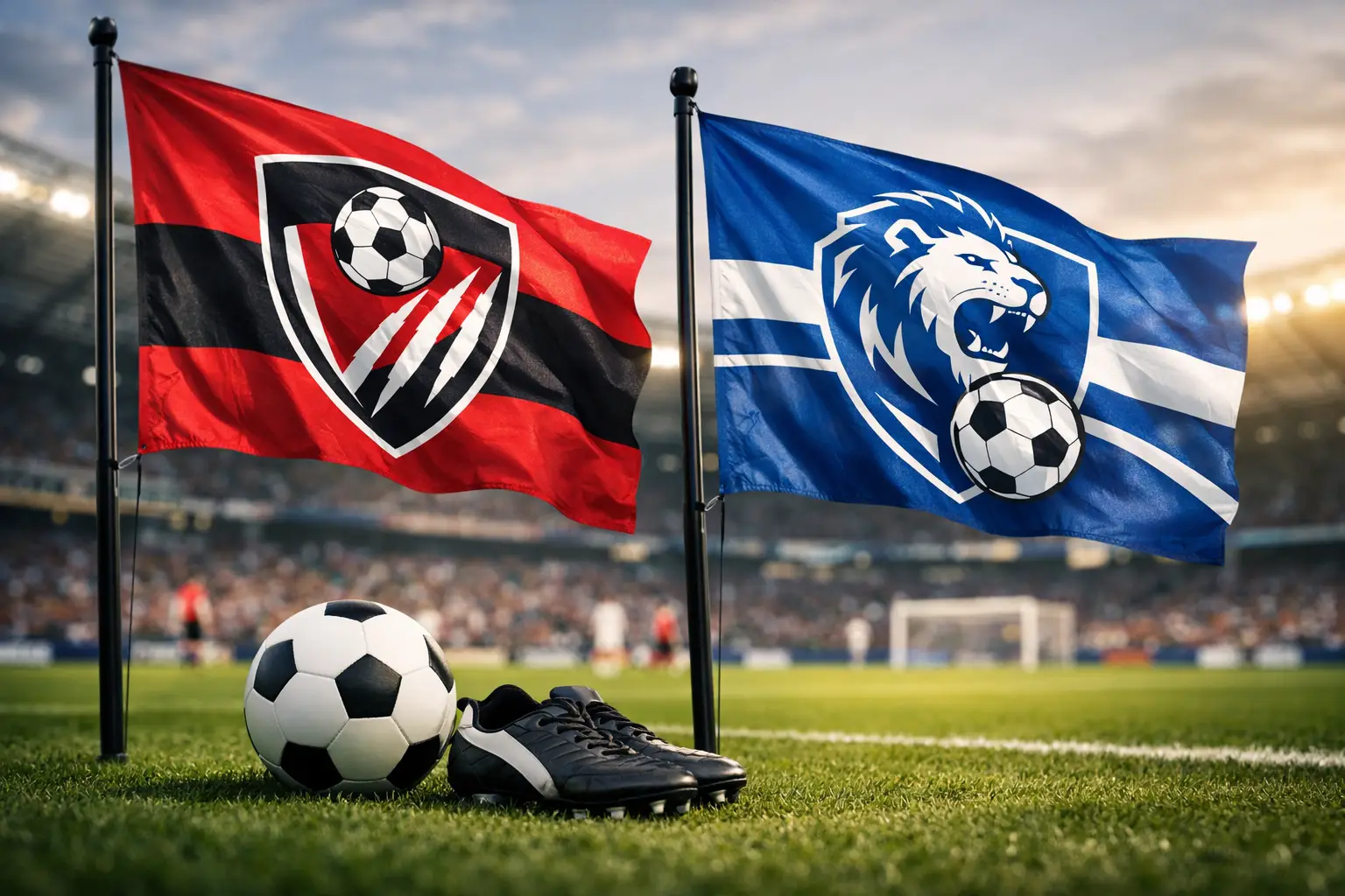 Bandiere per squadre di calcio su misura