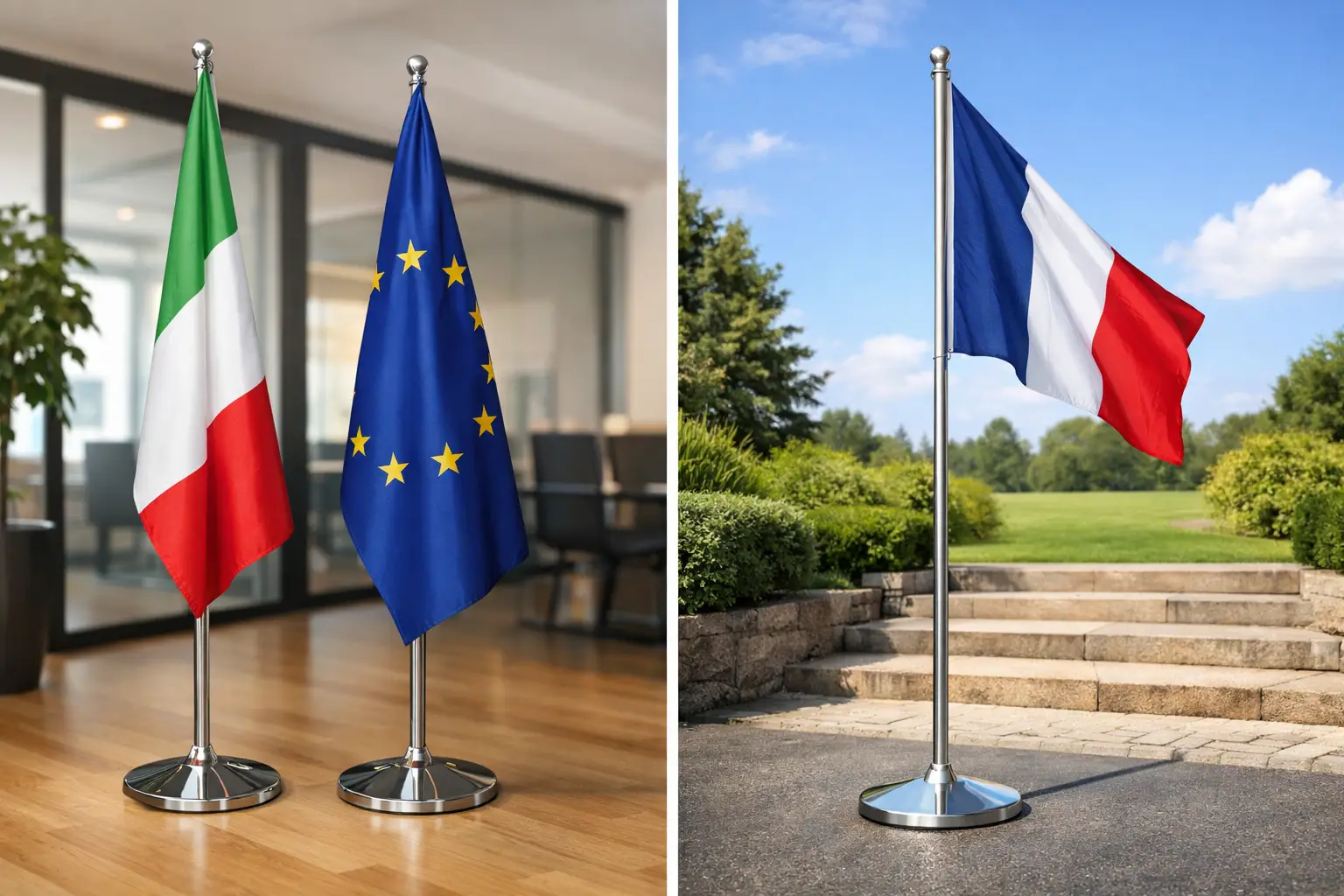 Piantane portabandiera per interni ed esterni