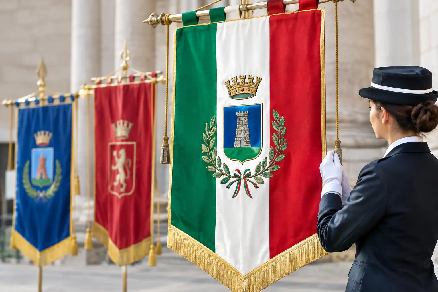 Produzione labari italiana per cerimonie
